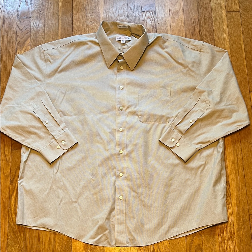Joseph & Feiss Men's Beige Dress Shirt